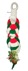 Vintage años 70 ganchillo a mano con campanas Navidad puerta colgante decoración - Imagen 1 de 6