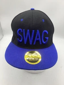 SWAG Blue/Black Snapback Polyester/Acrylic New Baseball Cap H4 - Picture 1 of 4