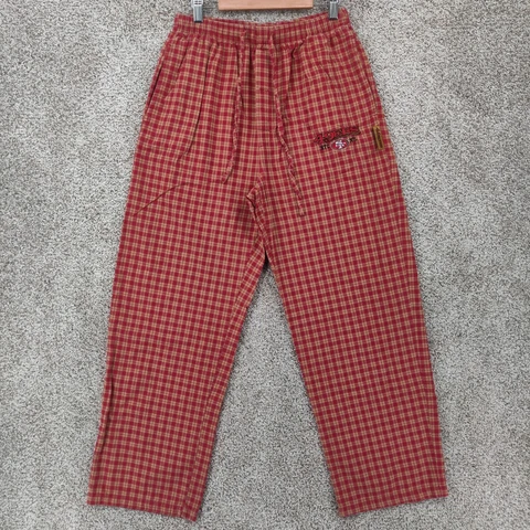 San Francisco 49ers Pajama Pants Mens Small S Red Plaid Lounge NFL Football Cover