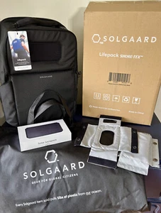 NWT Solgaard Black Laptop Lifepack Anti-theft Backpack w/ Solar Power Juicepack - Picture 1 of 17