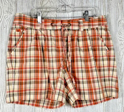 Nuevo con etiquetas Tommy Bahama Corbata Relax Mujer Desierto Cielo Pantalones Cortos a Cuadros Calabaza Especia Talla 6 Foto 1 de 4