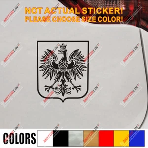 Poland Coat of arms Decal Sticker Polish Eagle Herb Polski Vinyl pick size color - Picture 1 of 16