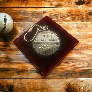 MLB Colorado Rockies Baseball Metal Keychain All Star Game Pendant 1998 - Picture 1 of 5