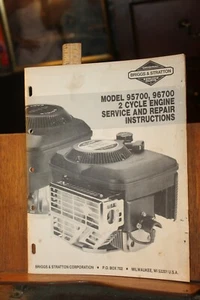 Vintage Industrial Catalog Briggs Stratton 95700 96700 Service Manual  - Picture 1 of 2