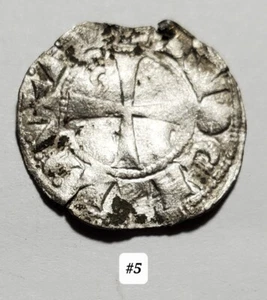 France Medieval Crusaders Silver Denier 1100-1200's (JLC 5) - Picture 1 of 2