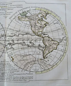 Mapa del Mundo 1762 Bauche especulativo Mar del Oeste América del Norte Australia mapa de la costa - Imagen 1 de 4