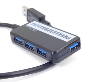 USB HUB ADAPTER USB.3 (ELECOM) 4-PORT U3H-A411B - Picture 1 of 5
