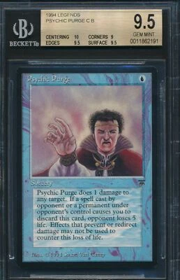 Legends Psychic Purge BGS 9.5 Graded Magic MTG (2191) -magicgraders- - Image 1 of 3