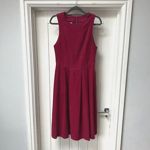 Laura Ashley Kleid Damen UK 12 Rosa Cord Vintage Baumwollmix Fit & Flare - Bild 1 von 15