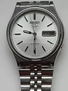 Seiko vintage watch 7009-7013 white sunburst dial with original steel strap - Picture 1 of 5