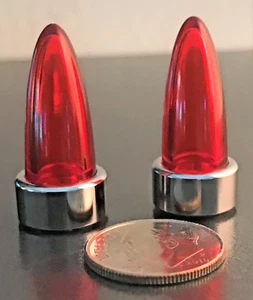 SMALL CLASSIC BULLET HARLEY CHOPPER MOTORCYCLE LICENSE PLATE BOLT LED LIGHTS - Foto 1 di 6