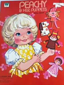Peachy & Her Puppets Red Paper Doll Book Whitman Books COMPLETE UNUSED Vintage - Picture 1 of 12
