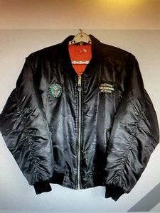 Bomber Style Jacket Size 2XL USA Army Veteran MA-1 Military Vietnam Dragon Patch - Picture 1 of 22