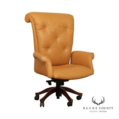 Leathercraft Tufted Leather Executive Office Armchair (L) - Image 1 of 4