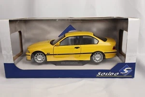 BMW M3 E36 1994 YELLOW METAL COUPE SOLIDO 1/18 3ER SERIE 3 DIE CAST - Picture 1 of 2