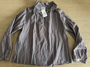 A Shirt Thing Josephine Lavender Stripe Blouse Size M BNWT - Picture 1 of 7