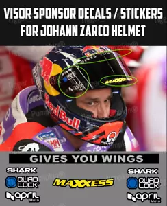 Visor Decals Stickers for Johann Zarco Helmet - Picture 1 of 1