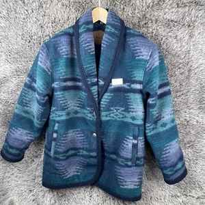 Abrigo Chaqueta Sudadera Crucero Lana Woolrich Southwest De Colección Hecho en EE. UU. Azteca Hombres Med - Imagen 1 de 13