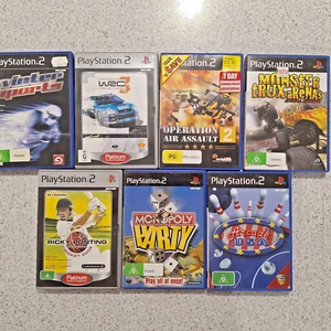 PS2 PlayStation 2 Games Bundle, x7 Monopoly, Winter sports, WRC 3, Arcade USA - Picture 1 of 22