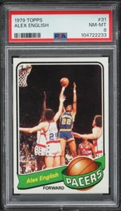 1979 Topps Baloncesto #31 Alex Inglés RC Novato PSA 8 Pacers - Imagen 1 de 2