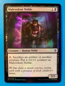 MTG 1x FOIL Malevolent Noble Throne of Eldraine Pauper Magic the Gathering x1 NM - Picture 1 of 1