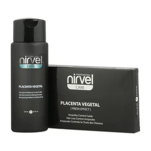 Nirvel Hair Loss Shock Treatment Set Plant Placenta 10 Vials + Shampoo 250 Ml - Photo 1 sur 2