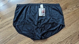 NWT Vintage Nylon Panties By Christie's BLACK Sz 13/6X Kmart 80s Hips 52-54 NOS - Picture 1 of 11