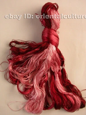 Chinese 100%real natural mulberry silk,hand-dyed embroidery silk floss/thread - Image 1 of 4