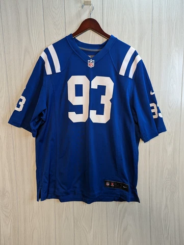 Nike Colts Dwight Freeney 93 Jersey Men’s Blue NFL Football XL NFL On Field Cover