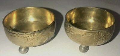 Antique, Pair of Russian Empire Priode Fraget N Plaque #3225 Small Footed Dishes - image 1 of 4