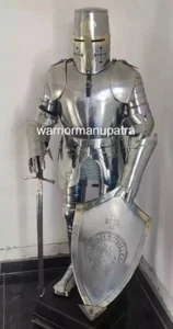 Medieval Wearable Armour Knight Suit Of Armor Crusader Templar Full Body Costume - Picture 1 of 6