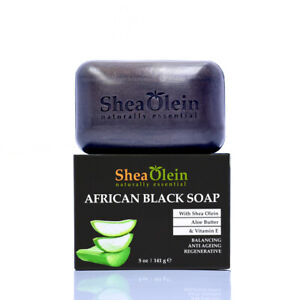 AFRICAN BLACK SOAP WITH SHEA OLEIN ALOE BUTTER & VITAMIN E
