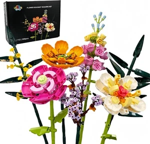 NEW!FULL SET Flower Bouquet 7 Stems Building Kit Botanical Collection 590 pieces - Picture 1 of 6