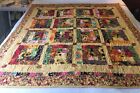 Quilt throw size, Autumn Colors, 100% cotton, 55x55”, Handmade, new