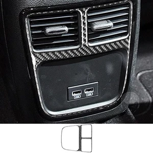 Cubierta de ventilación de salida de aire trasera de fibra de carbono real para Chrysler 300 2011-2023 1 pieza - Imagen 1 de 9