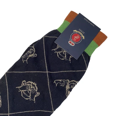 Punto платье носки мужской размер 10-13 темно-коричневый мудрые обезьяны сделано в Италии новый - Изображение 1 из 4