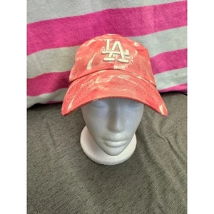 MLB Los Angeles Dodgers Baseball Hat Women's Coral Tie Dye - Picture 1 of 5