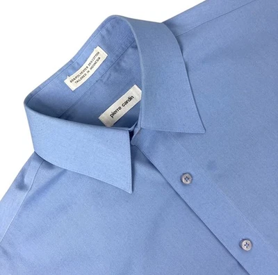 Pierre Cardin Tailored Long Sleeve Dress Shirt Mens M 15/15 1/2, 32/33 Blue - Image 1 of 4