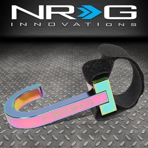 NRG INNOVATIONS STR-100MC LASER LOGO CNC ALUMINUM STEERING WHEEL HOOK NEOCHROME - Picture 1 of 5