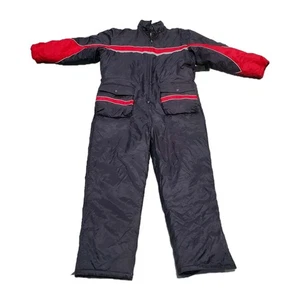 Traje de nieve para hombre XL Guide Gear años 90 moto de nieve negro rojo cinturón monos - Imagen 1 de 10