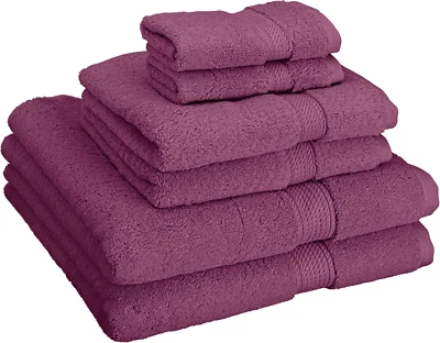 Egyptian Cotton Solid Towel, 6-Piece, 6PC Set, Amethyst - Image 1 of 4