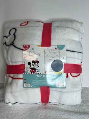 (New) Disney Mickey Mouse Twin Blanket Plush Fleece Throw 60x90in - Image 1 of 4