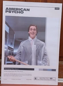 Official American Psycho Movie Minimalist Retro Poster 24" x 16" - Picture 1 of 5
