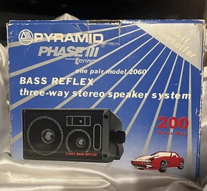 Pyramid Phase 3 Tenna Model 2060 Car Speakers 200 Watt 3 way bass reflex NIB - Picture 1 of 7