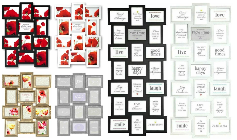 Moldura para fotos 12 ou 21 grande abertura múltipla galeria de fotos decoração de sala de estar salão - Imagem 1 de 1