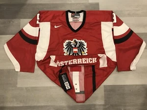 2012 Game Worn Nike Team Austria Osterreich IIHF Youth Olympics Hockey Jersey XL - Picture 1 of 4