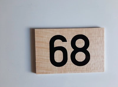 House Number Sign Plastic Top Bamboo Look Garden Foiled 5 29/32x3 15/16in - Image 1 of 2