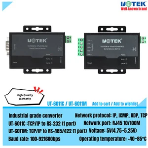 100M RJ45 TCP Ethernet to RS232 RS485 RS422 Converter Industrial Serial Server - Picture 1 of 14