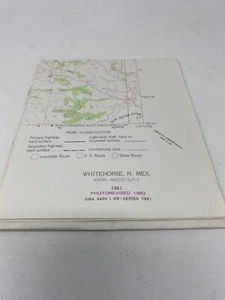 Whitehorse New Mexico 1961 Fotorevisionato 1982 Mappa Topografica Mappa Vintage - Foto 1 di 4