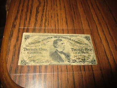 25 CENTS THIRD ISSUE U.S. FRACTIONAL CURRENCY SEE PICTURES - Image 1 of 2